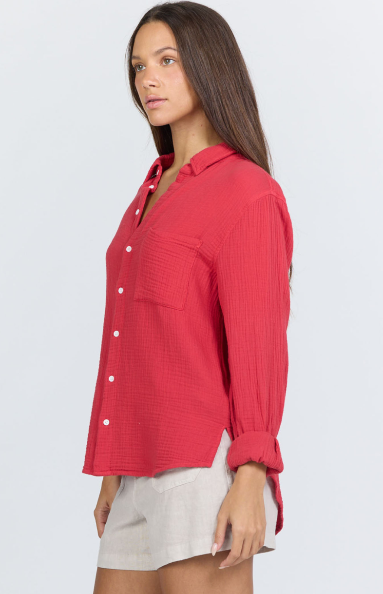 Dear John Button Down Gauze Shirt