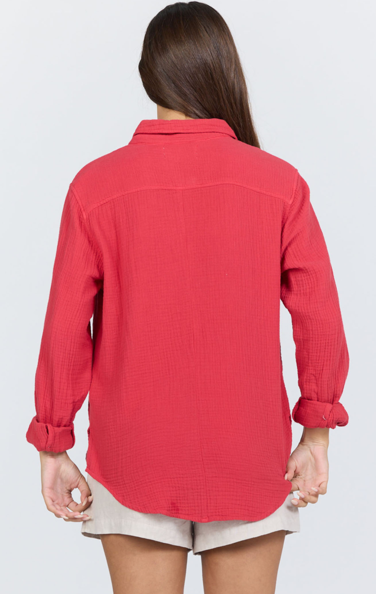Dear John Button Down Gauze Shirt
