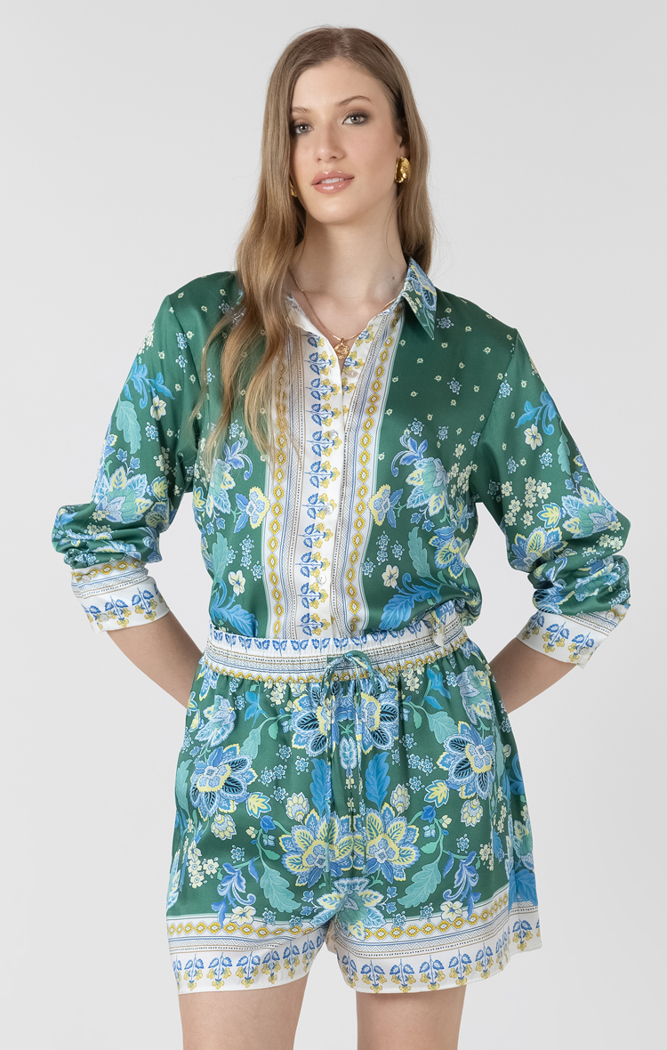 Dex Silky Button Front Blouse