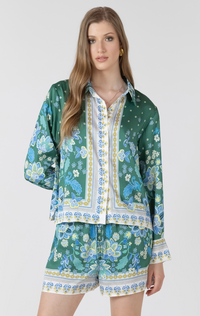 Dex Silky Button Front Blouse
