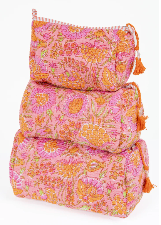 Quilted Makeup/Toiletry Bag