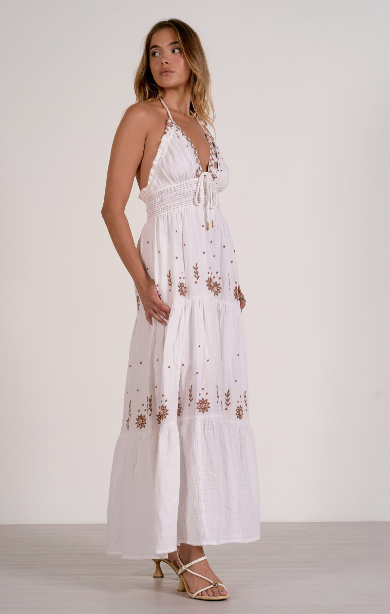 Elan Maxi V-neck Dress