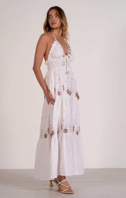 Elan Maxi V-neck Dress