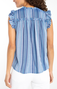 Liverpool Flutter Sleeve Woven Top