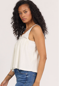Dear John Sleeveless Lace Detail Top