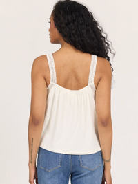 Dear John Sleeveless Lace Detail Top