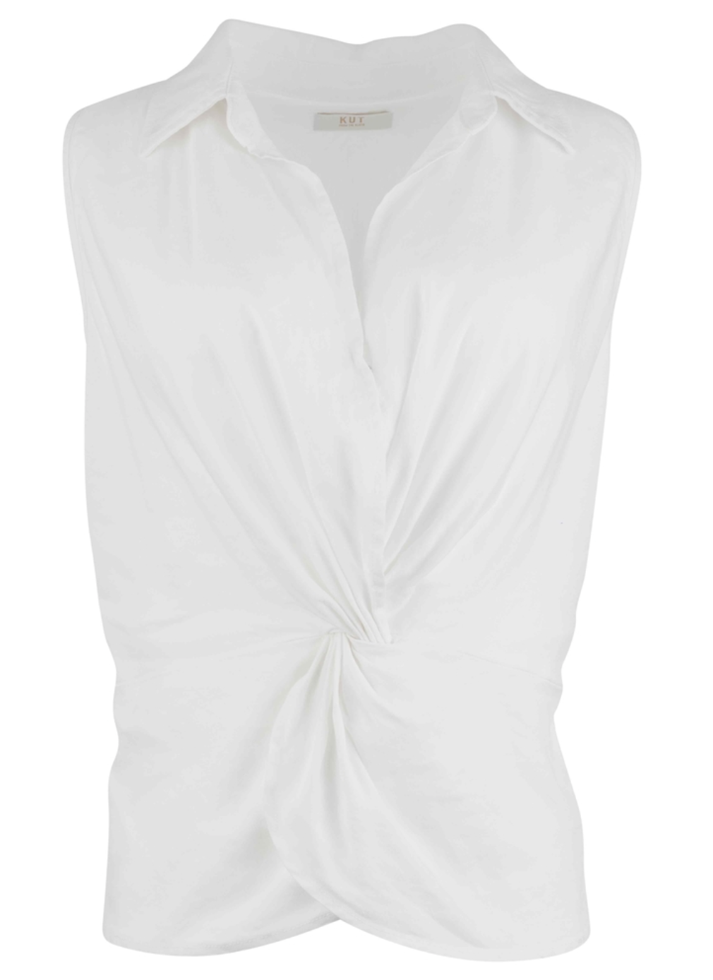 Kut Sara Twist Front Linen Top