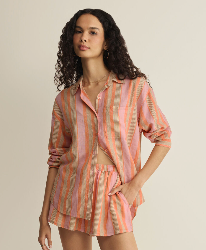 Perfect Button-Up -Tiger Lily