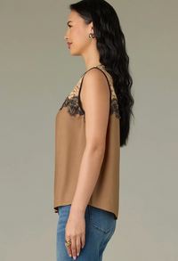 Contrast Lace Yolk Cami