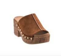 Corkys Gaslight Platform Sandal-Chestnut