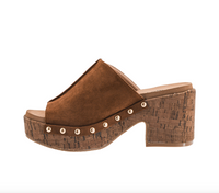 Corkys Gaslight Platform Sandal-Chestnut