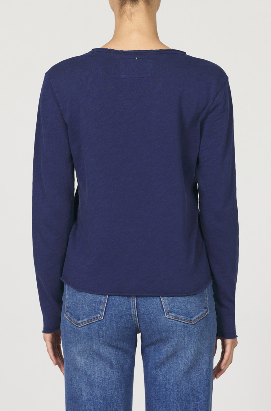 Dear John Vanya V-neck Slub Top-Navy