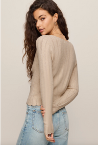 Landa Sweater Top-Natural