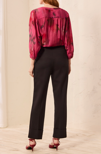 Tribal Flatten It Pull On Ankle Pant -Black
