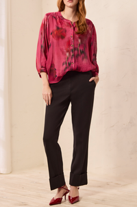 Tribal Flatten It Pull On Ankle Pant -Black