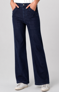Liverpool Stride Wide Leg Jean-Empire Blue