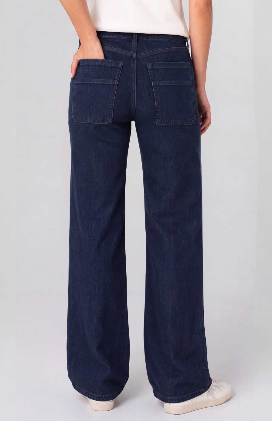 Liverpool Stride Wide Leg Jean-Empire Blue