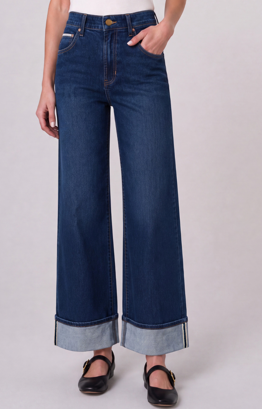Liverpool Selvedge Morgan Cuffed Jean