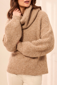 Tribal Cowl Neck Sweater