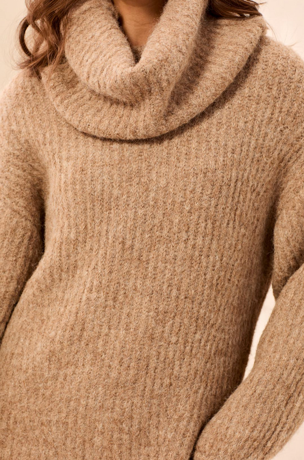 Tribal Cowl Neck Sweater-Pashmina