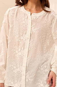 Tribal Button Floral Blouse