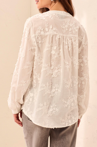 Tribal Button Floral Blouse