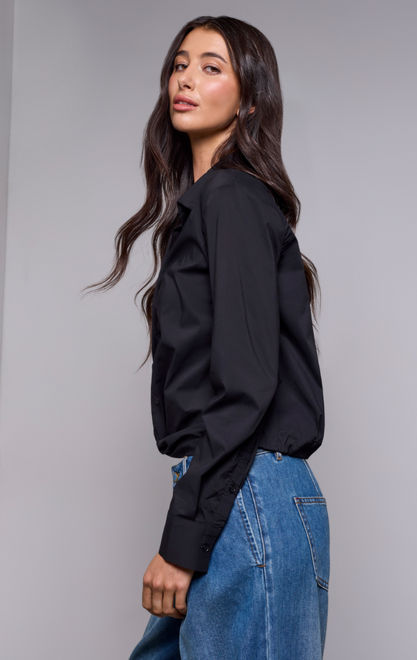 Tribal Front Knot Collared Button Shirt