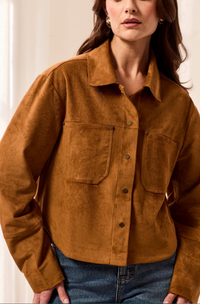 Tribal Snap Suede Shacket