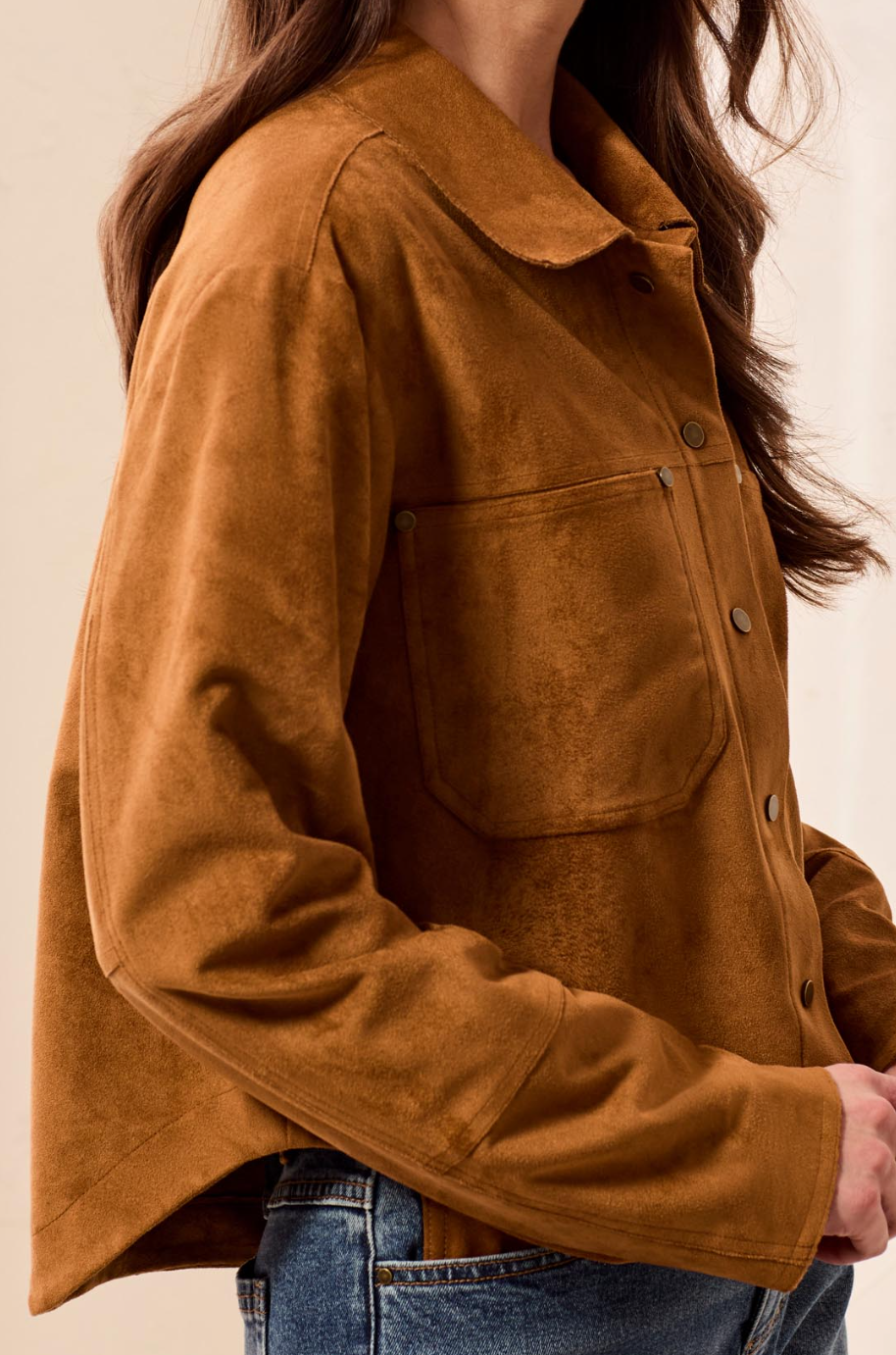 Tribal Snap Suede Shacket