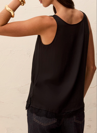 Tribal Cami w/Lace-Black