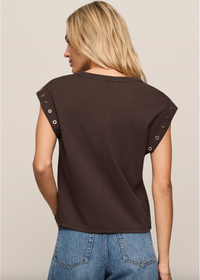 Camino Grommet Top-Chocolate