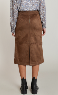 Dex Suede Midi Skirt