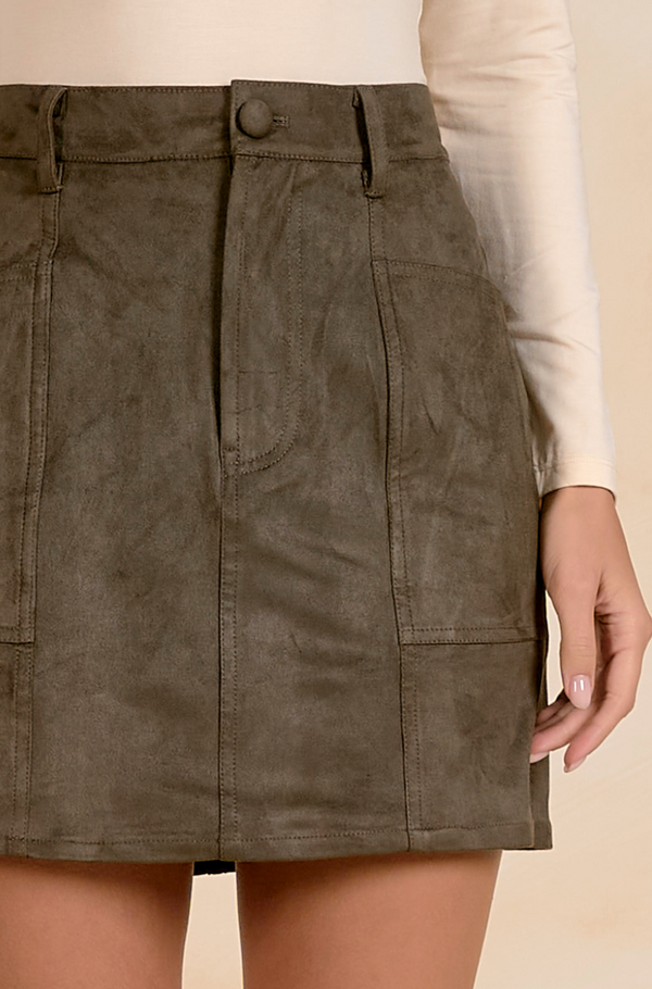 Elan Mini Skirt-Olive