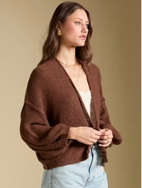 Aden Sweater Cardigan-Chocolate