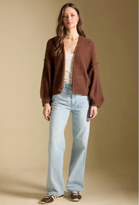 Aden Sweater Cardigan-Chocolate