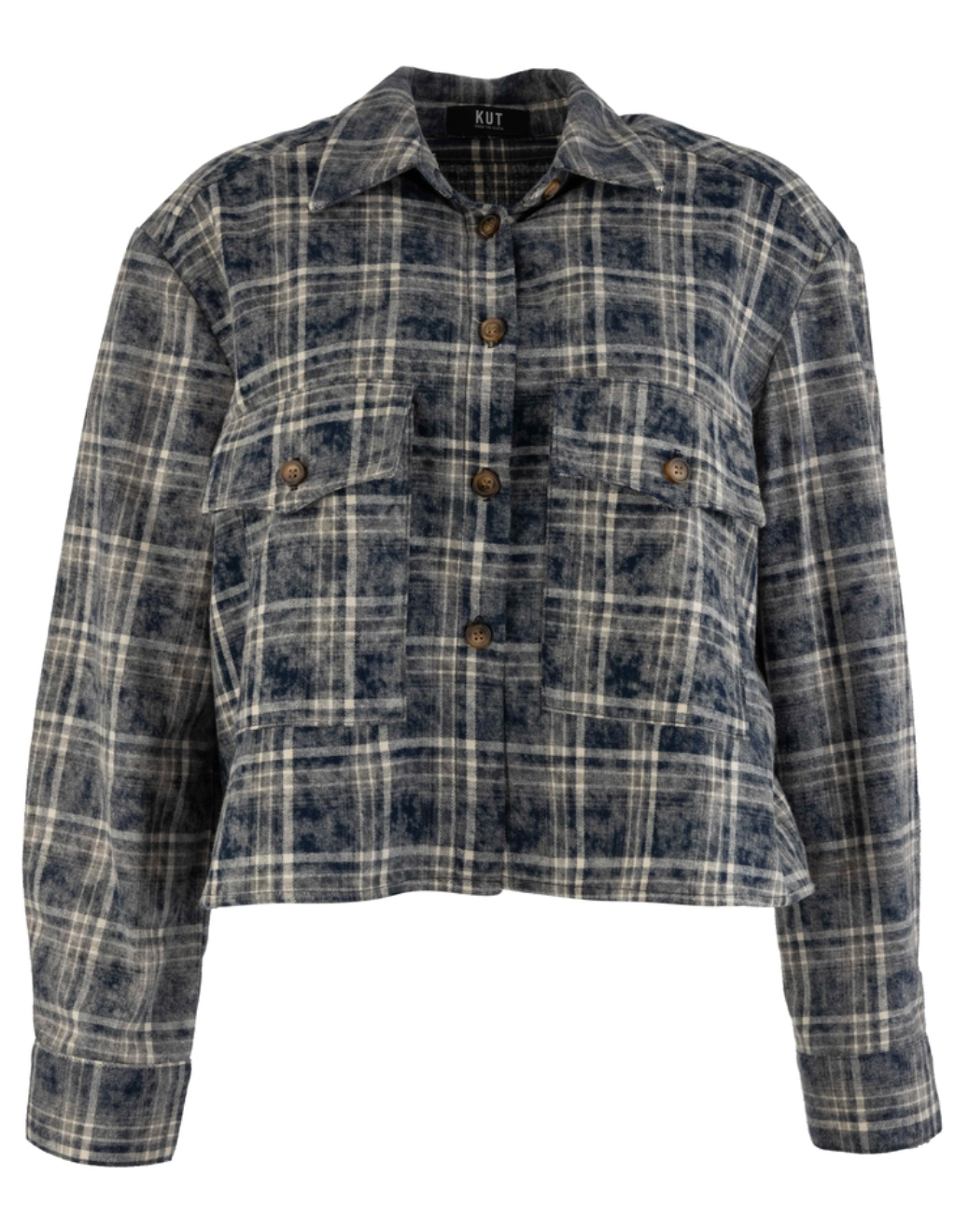 Kut Mira Boxy Plaid Shirt/Jacket