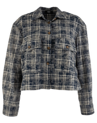 Kut Mira Boxy Plaid Shirt/Jacket