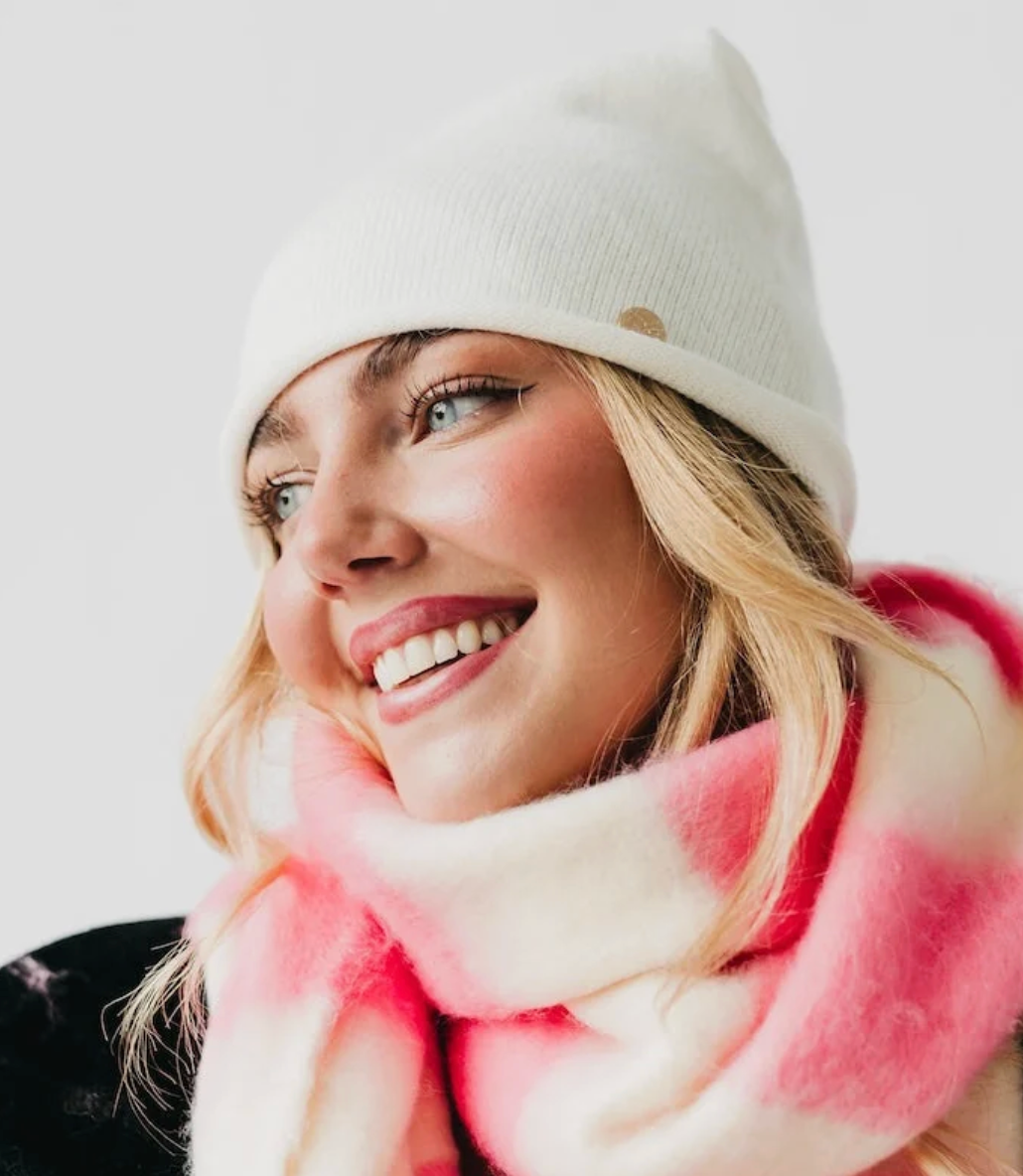 Rolled Edge Cashmere Beanie