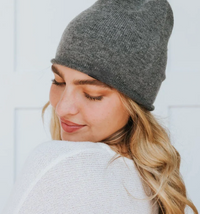 Rolled Edge Cashmere Beanie