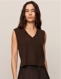 Classic Act Sweater Vest-Chocolate