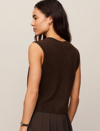Classic Act Sweater Vest-Chocolate