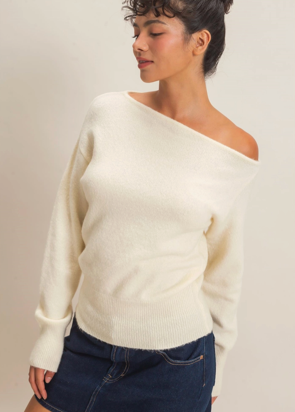 Off the Shoulder Sweater Top