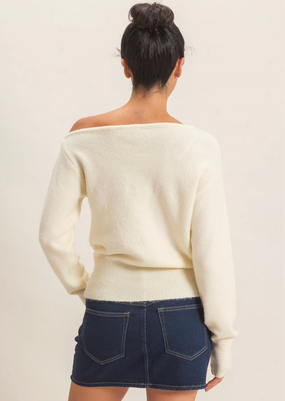 Off the Shoulder Sweater Top