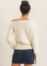 Off the Shoulder Sweater Top