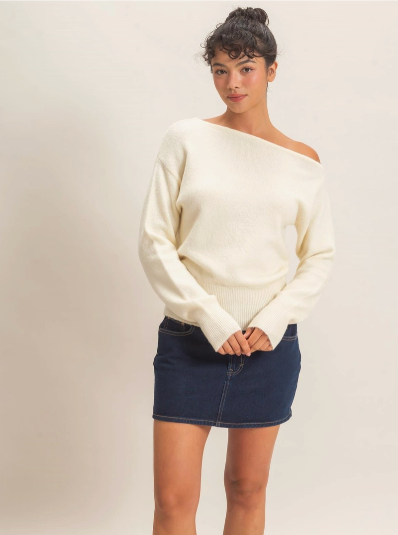 Off the Shoulder Sweater Top