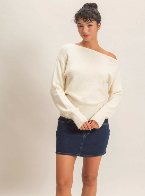 Off the Shoulder Sweater Top