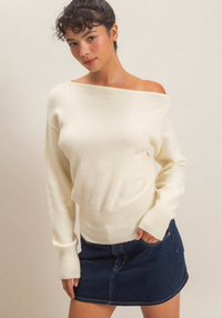 Off the Shoulder Sweater Top