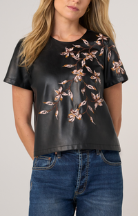 Liverpool Leather top w/Embroidery