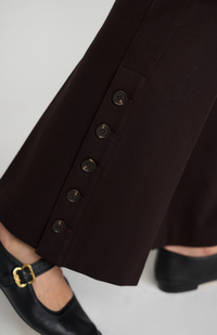 Liverpool Stella Pull-On Flare w/Button Hem Trouser