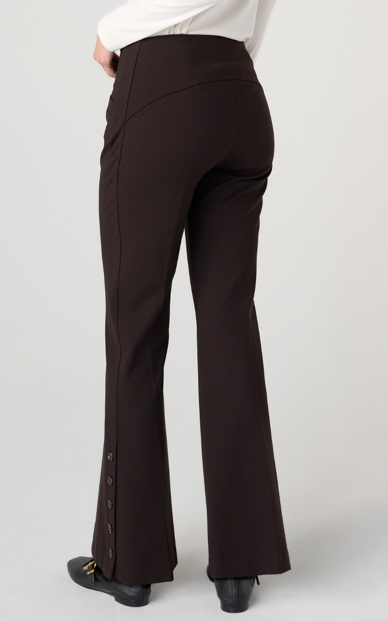 Liverpool Stella Pull-On Flare w/Button Hem Trouser